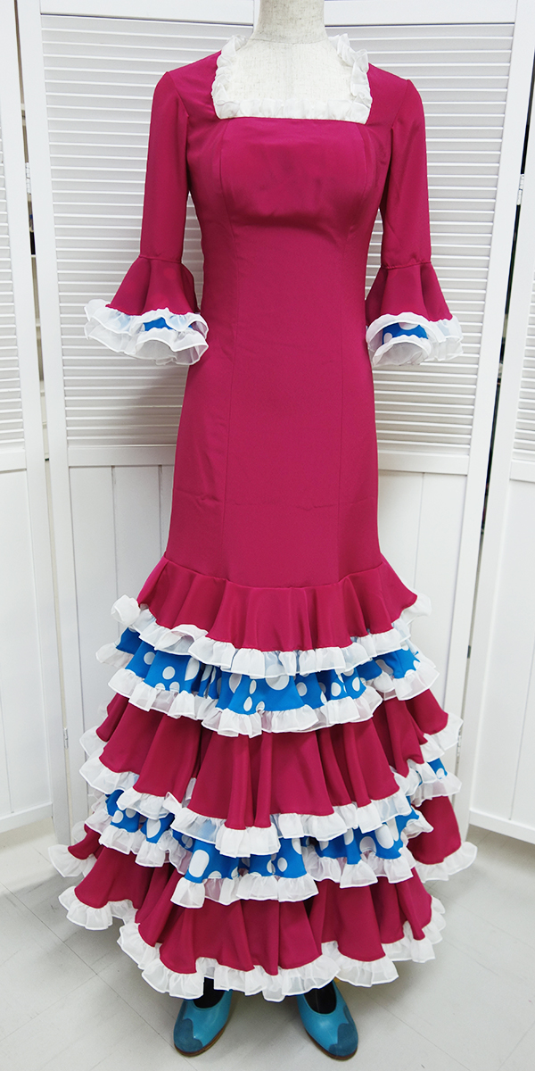 【美品フラメンコ衣装】豪華フリル Tienda de Flamenco ドレス